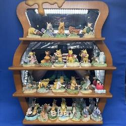 Ensemble de 24 figurines de Thimble de Winnie l'ourson Disney Lenox Honey Pot Mirror Shelf