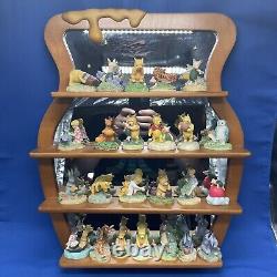 Ensemble de 24 figurines de Thimble de Winnie l'ourson Disney Lenox Honey Pot Mirror Shelf