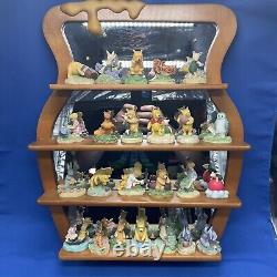 Ensemble de 24 figurines de Thimble de Winnie l'ourson Disney Lenox Honey Pot Mirror Shelf