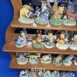 Ensemble de 24 figurines de Thimble de Winnie l'ourson Disney Lenox Honey Pot Mirror Shelf