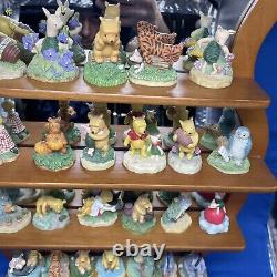 Ensemble de 24 figurines de Thimble de Winnie l'ourson Disney Lenox Honey Pot Mirror Shelf