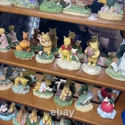 Ensemble de 24 figurines de Thimble de Winnie l'ourson Disney Lenox Honey Pot Mirror Shelf