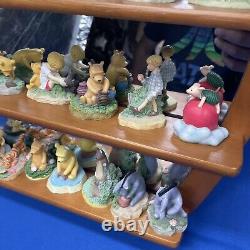 Ensemble de 24 figurines de Thimble de Winnie l'ourson Disney Lenox Honey Pot Mirror Shelf