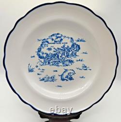 Ensemble de 4 assiettes creuses en grès bleu à motif toile Winnie l’ourson Disney vintage pour salade