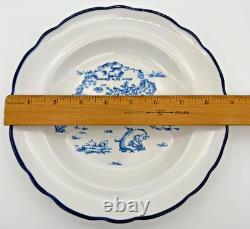 Ensemble de 4 assiettes creuses en grès bleu à motif toile Winnie l’ourson Disney vintage pour salade