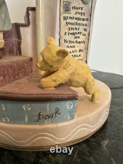 Ensemble de chambre bébé Vintage Classic Pooh - lampe à structure, horloge et cadre - style livre d'histoires
