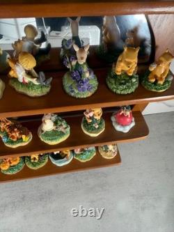 Ensemble de figurines en dé à coudre Lenox Disney Winnie l'Ourson 24 étagère miroir présentation miel