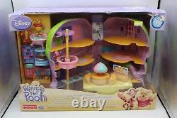 Ensemble de jeu de la maison de l'arbre de Winnie l'ourson Disney vintage Fisher Price NIB