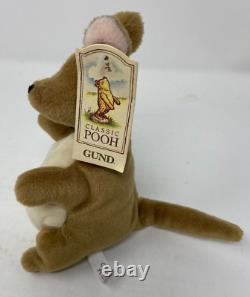 Ensemble de mini peluches GUND Classic Pooh avec Kanga, Lapin, Hibou et Bourriquet RARE