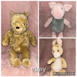 Ensemble de peluches classiques GUND Winnie l'Ourson, Tigrou et Rabbit