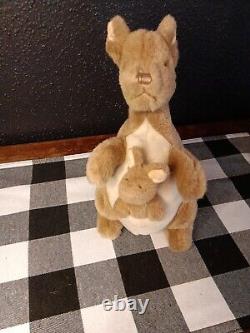 Ensemble de peluches classiques GUND de Winnie l'ourson : Lot de Kanga, Lapin, Hibou et Bourriquet RARE 10-12