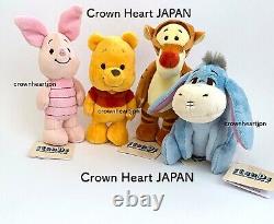 Ensemble de petites peluches rétro Disney Store Japon de 7 Winnie l'Ourson et ses amis