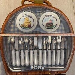 Ensemble de thé miniature Disney Winnie l'Ourson avec panier jouet vaisselle poterie