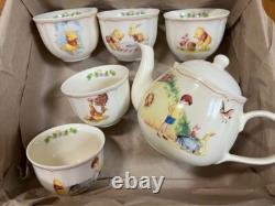 Ensemble de théière et tasses Winnie l'Ourson, 5 pièces en porcelaine Sango du Japon