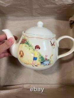 Ensemble de théière et tasses Winnie l'Ourson, 5 pièces en porcelaine Sango du Japon