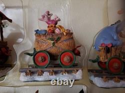Ensemble de train de Noël Disney Winnie l'Ourson dans sa boîte d'origine VTG NOUVEAU Danbury Mint