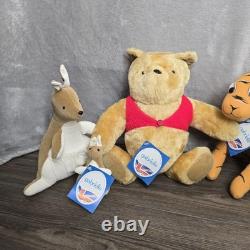Ensemble vintage de peluches Winnie l'Ourson Gabrielle Designs Tigger Bourriquet Roo Porcinet