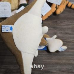 Ensemble vintage de peluches Winnie l'Ourson Gabrielle Designs Tigger Bourriquet Roo Porcinet