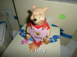 Exc 6 Figurines En Box Vntg Disney Lot Winnie The Pooh + Plush Gund Bear Eeyore