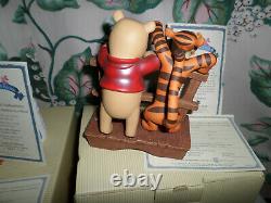 Exc 6 Figurines En Box Vntg Disney Lot Winnie The Pooh + Plush Gund Bear Eeyore