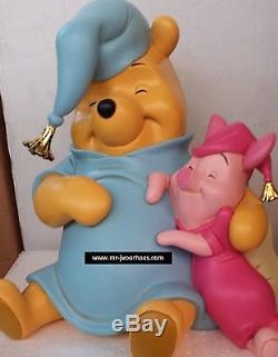 Extrêmement Rare! Disney Winnie L'ourson Avec Statue De Dormeur De Porcelet