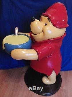 Extrêmement Rare! Walt Disney Lifesize Winnie L'ourson Cuisson Miel Fig Statue