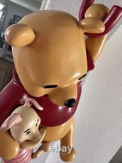 Extrêmement rare! Statue vintage de Winnie l'Ourson avec Porcinet. Walt Disney