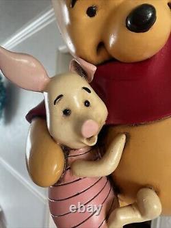 Extrêmement rare! Statue vintage de Winnie l'Ourson avec Porcinet. Walt Disney