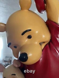 Extrêmement rare! Statue vintage de Winnie l'Ourson avec Porcinet. Walt Disney