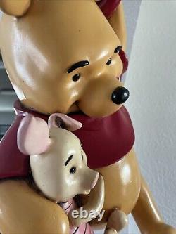 Extrêmement rare! Statue vintage de Winnie l'Ourson avec Porcinet. Walt Disney