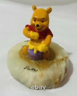 Figurine Disney Ron Lee Winnie l'Ourson et Pot de Miel #1199/5000 sur Base Onyx de 1997