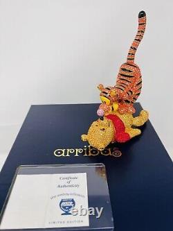 Figurine Swarovski Bijoutée Disney Arribas Brothers LE Pooh & Tigger Joueurs et Facétieux