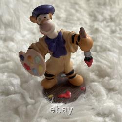 Figurine d'artiste peintre Tigger de Disney Winnie l'Ourson Beret Sri Lanka RARE