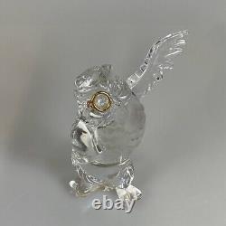 Figurine de hibou en cristal Lenox de Disney avec accents givrés et dorures 24 carats RARE