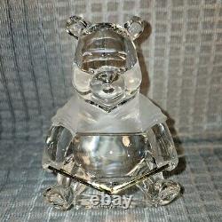 Figurine en cristal Lenox Disney Winnie l'Ourson, avec livre en or, rare en Allemagne