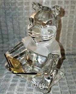 Figurine en cristal Lenox Disney Winnie l'Ourson, avec livre en or, rare en Allemagne