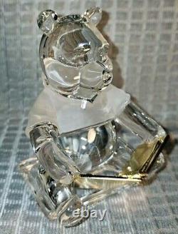 Figurine en cristal Lenox Disney Winnie l'Ourson, avec livre en or, rare en Allemagne