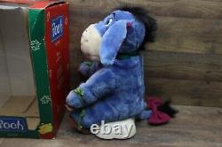 Figurine vintage de Winnie l'ourson de Telco Motion Eeyore fonctionne années 90 avec boîte originale