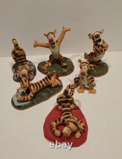 Figurines Disney Pooh Tigger, Artisanales, Collection Porcelaine Émaillée À Lire