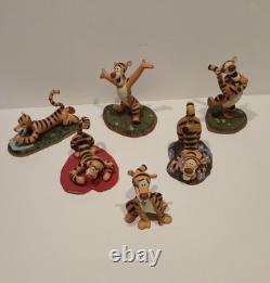 Figurines Disney Pooh Tigger, Artisanales, Collection Porcelaine Émaillée À Lire
