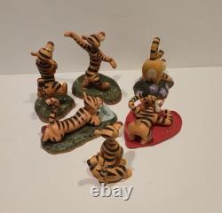 Figurines Disney Pooh Tigger, Artisanales, Collection Porcelaine Émaillée À Lire