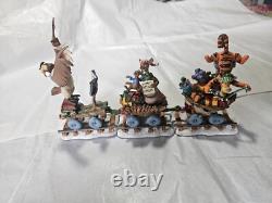 Figurines de Train de Vacances Winnie L'Ourson Danbury Mint 24 Figurines 4 Ensembles