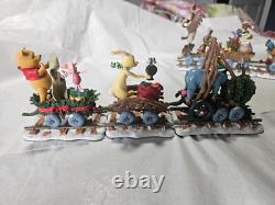 Figurines de Train de Vacances Winnie L'Ourson Danbury Mint 24 Figurines 4 Ensembles