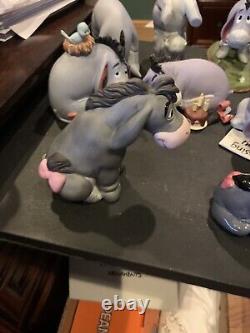 Figurines en céramique Winnie l'Ourson et ses amis de DISNEY Lot de 9 Eeyore