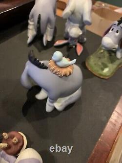 Figurines en céramique Winnie l'Ourson et ses amis de DISNEY Lot de 9 Eeyore