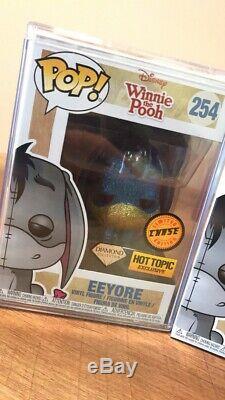 Funko Pop! Winnie The Pooh Eeyore # 254 Diamond Chase Exclusif + Protecteur