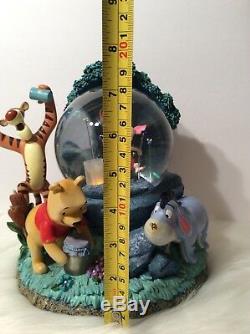 Grand Vintage Disney Winnie L'ourson Illuminez Musique Snow Globe Fireflies Works