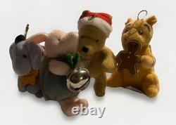 Gund Classic Winnie l'Ourson Décorations de Noël en Peluche Pooh Porcinet Eeyore Tigrou Ensemble de 4 RARE