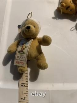Gund Classic Winnie l'Ourson Décorations de Noël en Peluche Pooh Porcinet Eeyore Tigrou Ensemble de 4 RARE