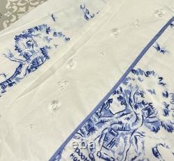 HTF Disney Winnie l’Ourson Bleu Toile Ensemble de draps taille pleine avec taies d’oreiller À LIRE